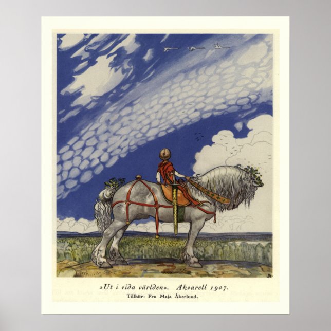 Póster En el mundo entero por John Bauer (Frente)