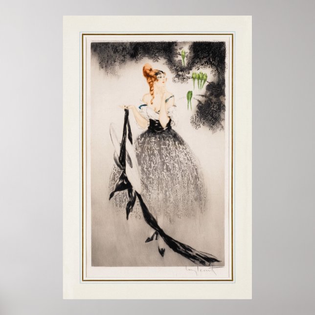 Póster En el nido, 1922 por Louis Icart (Frente)