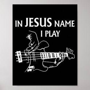 Póster En el nombre de Jesús toco guitarra B guitarrista