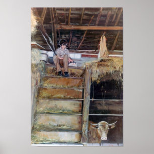 Póster En el pajar/No palleiro/In the barn