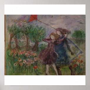 Póster En el poster del parque