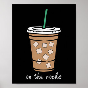 Póster En El Retro Rocks Café Helado Verano Beber Poc
