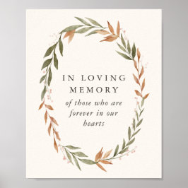 Póster En el Rótulo de la memoria de amor Boda elegante d