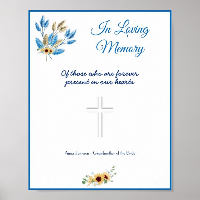 Póster En el Rótulo del Boda de memoria amorosa (Frente)