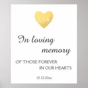 Póster En el signo del Boda de la memoria amorosa, corazó