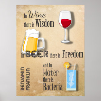 Póster En el vino hay sabiduría