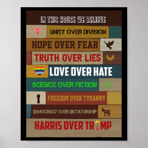 Póster En Esta Cámara Creemos Que Harris Por Trump - Femí