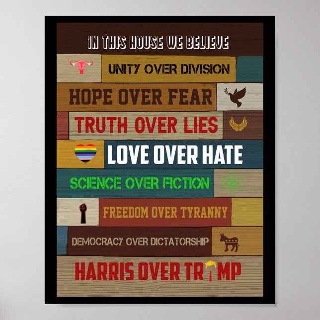 Póster En Esta Cámara Creemos Que Harris Por Trump - Femí (Frente)