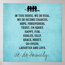 En esta casa hacemos Poster familiar