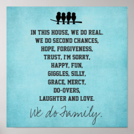 Póster En esta casa hacemos Poster familiar