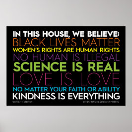 Póster En Esta Casa... La Amabilidad Es Todo Rótulo