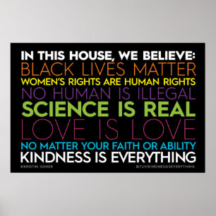 Póster En Esta Casa... La bondad es todo Rótulo