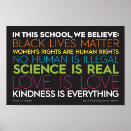 Póster En Esta Escuela... La Amabilidad Es Todo Rótulo