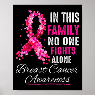 Póster En Esta Familia Lucha Sola Conciencia Del Cáncer D