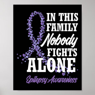 Póster En Esta Familia Nadie Lucha Solo Por La Epilepsia