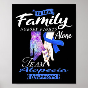 Póster En Esta Familia Nadie Pelea Sola Alopecia Del Equi
