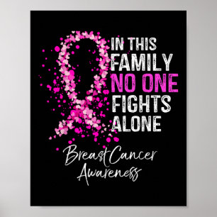 Póster En Esta Familia Solo Lucha Contra El Cáncer De Mam