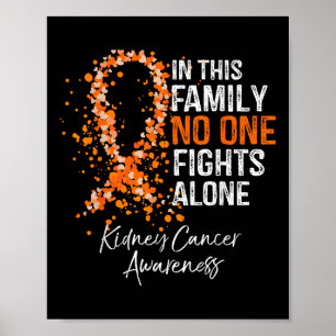 Póster En Esta Familia Solo Lucha Contra El Cáncer De Riñ