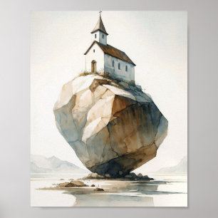 Póster En Esta Roca Construiré Mi Iglesia