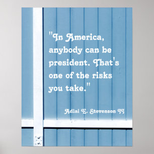 Póster "En Estados Unidos, cualquiera puede ser president