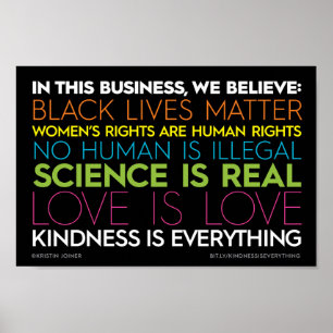 Póster En Este Negocio... La bondad es todo Rótulo