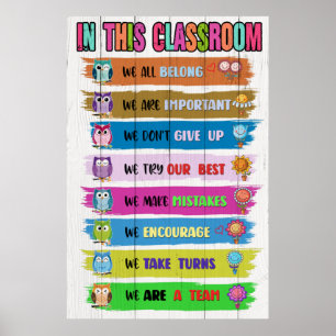 Póster En Este Poster De Aula
