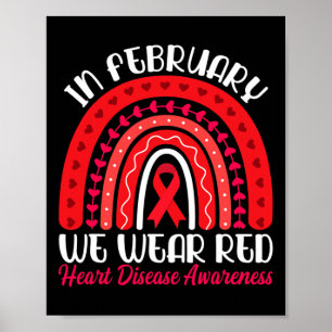 Póster En Febrero Usamos Arcoiris Rojo - Enfermedades Car