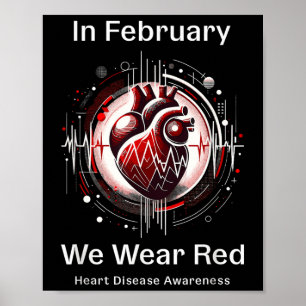 Póster En Febrero Usamos Conciencia Sobre La Salud Del Co