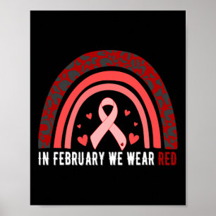 Póster En Febrero Usamos Conciencia Sobre Las Enfermedade