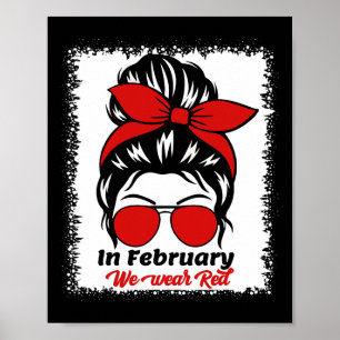 Póster En Febrero Usamos La Enfermedad Del Corazón De Bun