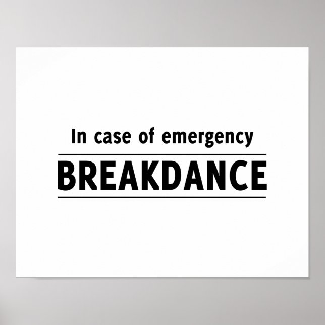 Póster En Funda de la ruptura de emergencia (Frente)
