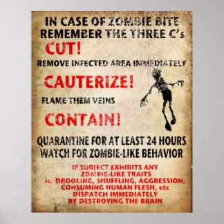 Póster "En Funda De Zombie Bite"