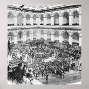 Póster En la Bolsa de París, 1846