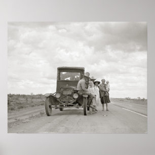 Póster En La Carretera, 1937. Foto Antiguas