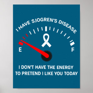Póster En la enfermedad de Sjogren no finjas energía