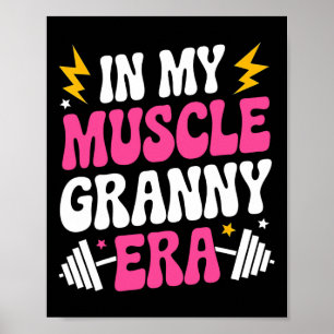 Póster En la era de mi abuela muscular, divertida abuela 