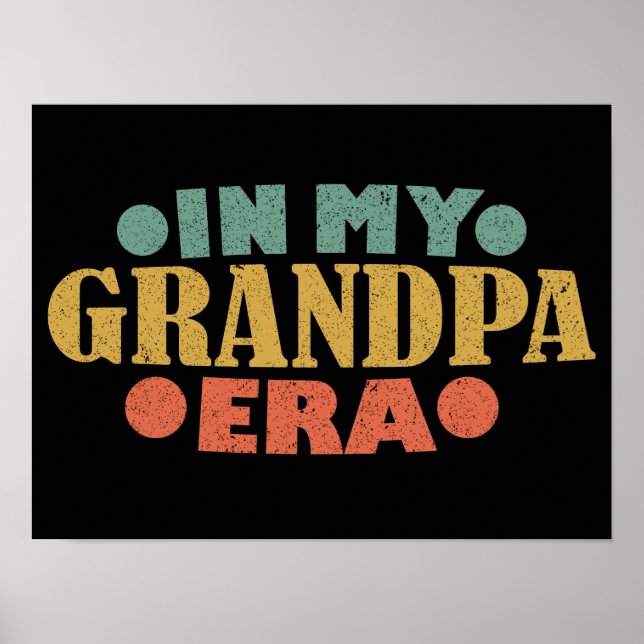 Póster En la era de mi abuelo, un día de padre retro vint (Frente)