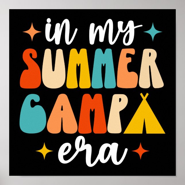 Póster En la era de mi campamento de verano (Frente)
