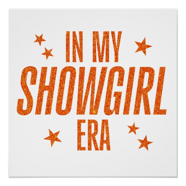 Póster En la era de mi Showgirl (Anverso)