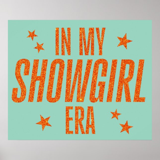 Póster En la era de mi Showgirl (Frente)
