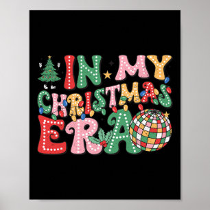 Póster En la era de mis Navidades, fiesta navideña retro 