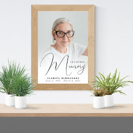 Póster En la escritura de memoria de amor Funeral de foto