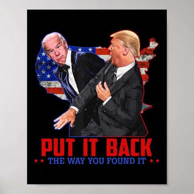 Póster En La Forma En Que Lo Encontraste Funny Trump Slap (Frente)