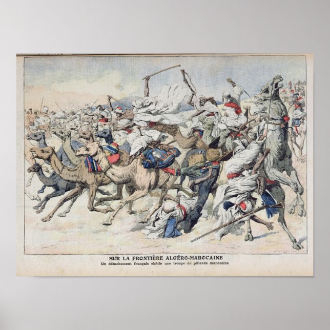 Póster En la frontera entre Argelia y Marruecos, un franc (Frente)