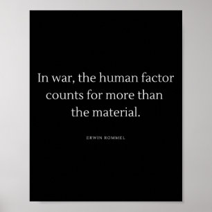 Póster En La Guerra, El Factor Humano Cuenta Para Más. Er