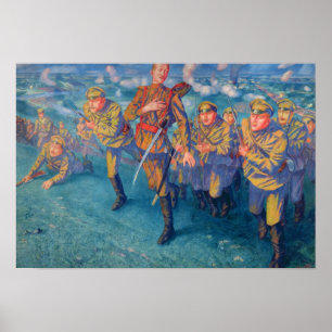 Póster En la línea de fuego, 1916