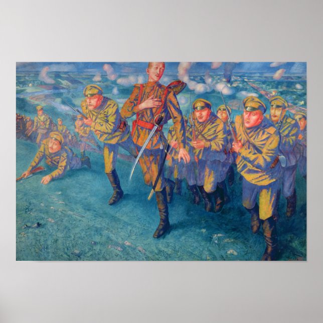 Póster En la línea de fuego, 1916 (Frente)