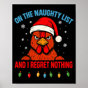 Póster En La Lista Traviesa Y No Me Arrepiento Nada Pollo