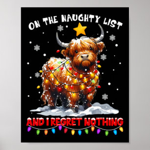 Póster En La Lista Traviesa Y No Recuperar Nada Navidad C