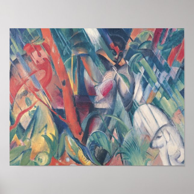 Póster En la lluvia, 1912 (Frente)